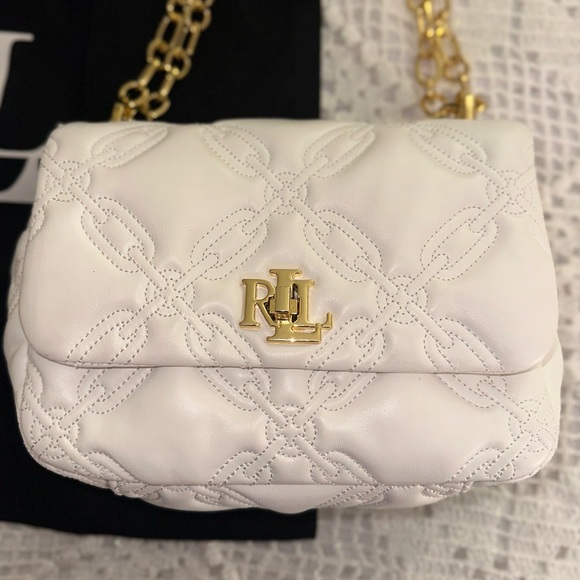 RARE Ralph Lauren Quilted Leather Shoulder Bag - Picture 8 of 9